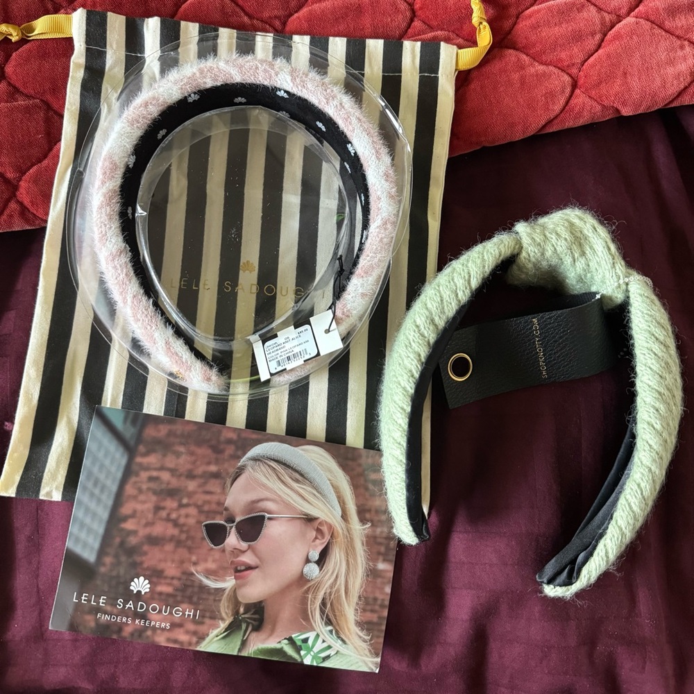 NEW Lele Sadoughi Leopard Knit Alice Headband Pink Leopard + FREE Knotty GIFT